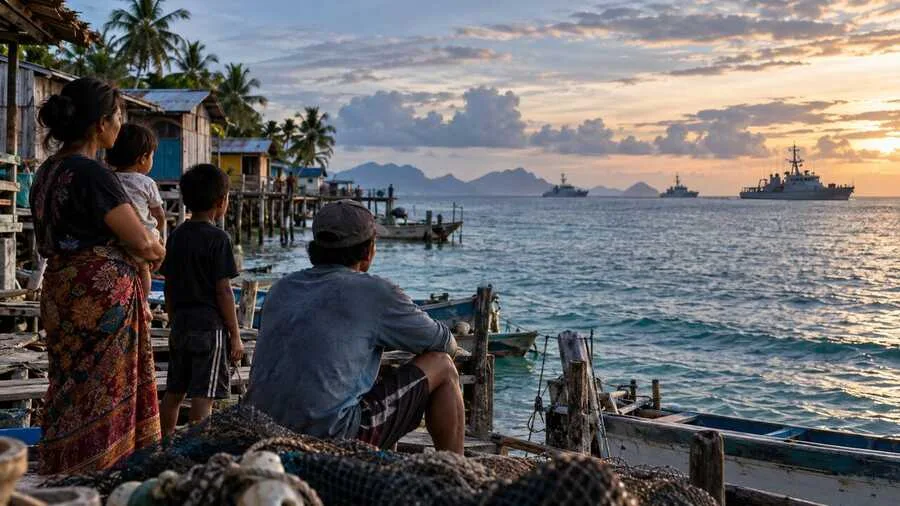 Ilustrasi janaan AI berkaitan Pangkalan Disokong Amerika Syarikat Dekat Sabah Cetus Kebimbangan Keselamatan Balabac